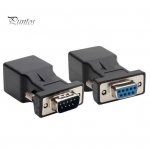 2 tk 9 kontaktiga jadaport DB9 RS232 emane RJ45 Cat5e/6 Etherneti adapter