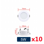 10 tk/partii kvaliteetset LED-allvalgustit AC110V 220V DC12V 24V &uuml;mmargune s&uuml;vistatav laelamp 5W 9W 12W 15W 18W sise-LED-kohtvalgusti AC220V&Cold White