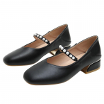 Mary Jane naiste kingad kolledži stiilis paksu kontsaga naiste kingad uued jaapani stiilis p&auml;rli kandiline varvas, &uuml;hes&otilde;naline v&ouml;&ouml; prantsuse stiilis &uuml;ksikud kingad naistele 34