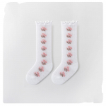 1 paar suvised beebit&uuml;druku sokid multifilmi karu esteetilised lillelised p&otilde;lvek&otilde;rgused sokid v&auml;ikelapse t&uuml;drukule, pehmest puuvillasest v&otilde;rgust hingavad sokid XS