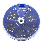 Kalap&uuml;&uuml;gi Bullet Rig Sinkers &Otilde;ngitsemismass Split Shot Box sinine