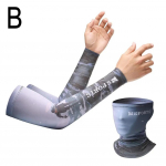 Summer Ice Silk Sleeve Mask Outdoor Fishing Jalgrattas&otilde;iduks Kiiresti kuivav mask UV-vastane kalap&uuml;&uuml;gi varrukad Hingav p&auml;ikesekaitse J8N8