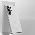 Luksuslik nahast telefoni&uuml;mbris Samsung S24 Ultra Plating Camera Objektiivi Ptotection k&otilde;va taga&uuml;mbrise jaoks Samsung Galaxy S24 Plus+ jaoks For Galaxy S24 Ultra