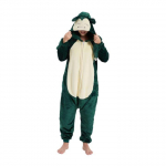Snorlax Cosplay Kost&uuml;&uuml;m T&auml;iskasvanutele Kigurumi &Uuml;hesosaline Pidžaama Multikakost&uuml;&uuml;m Halloweeni jaoks Kogu Keha Riided M roheline