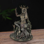 Cernunnos sarviline loom jumal skulptuur vaik maastik allilm kuju kujuke kodukontor kauplus kaunistus ornament