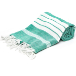 Roheline Valge Triibuline Pestud Puuvill Peshtemal 100 x 180 cm