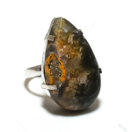 Bumblebee Jasper Gemstone Handmade 925 Sterling Silver Jewelry Ring Size 7 r7g55