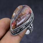 Sunstone Gemstone handmade 925 Sterling Silver gift Jewelry Ring Size 8 k5v42