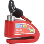 Alarm ketaslukk ketaspiduri lukustus ketaslukk vargusvastane &uuml;liveekindel 110 db alarmi helilint 2 kuuskantv&otilde;ti v&otilde;ti 6 mm tihvt sobib mootorrattale punane