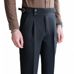 Briti stiilis meeste &uuml;likonnap&uuml;ksid, nutikad vabaaja k&otilde;rge v&ouml;&ouml;kohaga sirged p&uuml;ksid, kevad-s&uuml;gismood, Inglismaa &uuml;likonnap&uuml;ksid, br&auml;ndir&otilde;ivad 36 must