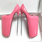 30CM K&otilde;rge Kontsaga Naiste Kingad &Uuml;mara Ninaga Suvesandaalid Stiletto 20CM platvormiga postitantsu kingad Modelli Kingad 39 roosa