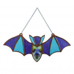 Halloweeni rippuvast klaasist p&auml;ikesep&uuml;&uuml;dja ​​kaunistus akr&uuml;&uuml;list 2D nahkhiire ornament gooti auto tahavaatepeegli sisekujundus kodu akna seina autole M F