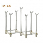 Sisset&otilde;mmatav topsihoidja plastikust libisemiskindel alumine kruusipuu alus klaasi ja spordipudelite t&uuml;hjendamiseks 7 istmeklambrit Kokkupandav disain Ruumis&auml;&auml;stlik valge