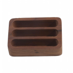 Puidust lauaarvuti visiitkaartide vitriin, memohoidik, hoiukarp Puidust kaartide korraldaja kontorisse Black Walnut Wood