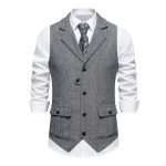 Meeste &uuml;likond, vesti rev&auml;&auml;r, varrukateta &uuml;herealine, kitsas ja klapitaskutega vest, &uuml;hev&auml;rviline pidulik &auml;rivesti mantel XXL