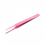 Professionaalsed roosad kulmupintsetid. Juuksehoolduse kaldus roostevabast terasest pintsetid.