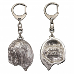 Lhasa Apso - Silver-plated key ring with dog, handbag decoration, backpack pendant by Art-Dog brand