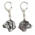 Vizsla, Hungarian Short-haired Pointer I - Silver-plated key ring with dog, handbag decoration, backpack pendant by Art-Dog brand