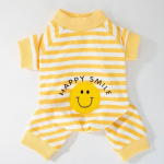 Puuvillased triibulised lemmikloomakoerte kombinesoonid koerte riided v&auml;ikestele koertele Armsad neljajalgsed pidžaamad Chihuahua kassipoegade kutsikat&uuml;drukute koeras&auml;rgid S