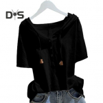 Naiste kapuuts l&uuml;hikeste varrukatega kapuutsiga pingutusn&ouml;&ouml;r &uuml;hev&auml;rviline lahtine pehme vabaaja pullover, hingav Ladt suvetopp 3XL valge