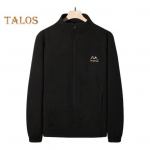 Meeste jope krae pikkade varrukatega &uuml;hev&auml;rviline paksendatud taskutega mantel S&uuml;gistalvine vabaaja t&otilde;mblukuga suletav v&auml;lir&otilde;ivad XL sinine