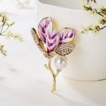 Mood Hibisk Lillet&uuml;druk Pross R&otilde;ivad Aksessuaarid P&auml;rlikivisulamist Taimsed Prossid Kingitus roosa