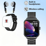 K&otilde;rvaklappide nutikell TWS 2-in-1 juhtmeta Bluetoothi ​​kahe k&otilde;rvaklappide &uuml;hendus Mobiilse fitnessi spordi nutikell