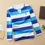 Laste pikkade varrukatega T-s&auml;rk Kevad-S&uuml;gis Poiste Lapel Polo S&auml;rk Triibuline 8/110cm