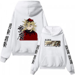 Kuum anime Deemon Slayer kapuuts Douma Prindiga dressipluus meeste naiste vabaaja riided Harajuku unisex s&uuml;gistalvine soe pullover M valge