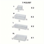 1 tk l&auml;bipaistva sahtli disainiga kosmeetikavahend tualettlaua jaoks, meigikarp huulepulkade jaoks, lauv&auml;rvid, nahahooldustooted, kodutarbed 7pcs
