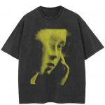T&auml;navar&otilde;ivad Half Face Vintage Pestud Must T-s&auml;rk Puuvillane Y2K Unisex l&otilde;dvestunud Istikud T-s&auml;rgid S punane