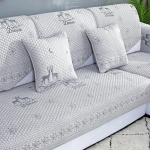 Suvine puhas puuvillane kahepoolne diivanimatt Hooajaline universaalne libisemisvastane kangast padi Lihtne &uuml;hev&auml;rviline tolmukindel kate R&otilde;ivad 70x210cm 1pcs