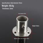 Roostevabast terasest varda kronstein r&otilde;duriidevarda jaoks, k&auml;ter&auml;tikutoru iste, kardinapuu iste &ndash; Pavise paksendatud k&otilde;rge jalaga &auml;&auml;rikuiste Diameter 25mm