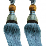 1 paar Euro rippuvad palli tutid Fringe kardin Sideback Tross Aknakatted Decor