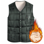 Meeste pluss sametist paksendatud vest: Soe, mugav, suur talvevest keskealistele ja eakatele XL (50-57.5 kg)