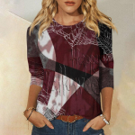 Halloweeni naiste dressipluus, disainer, &uuml;mara kaelusega pikkade varrukatega vaba vabaaja s&uuml;gisene &auml;mblikuv&otilde;rk neljaosaline l&otilde;bus mustriga prinditud top S