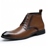 Mood Vintage Stiil Meeste Kleidis Kingad Mugavad Meeste Nahast Vabaaja Saapad &Uuml;likond &Auml;rikingad Paelad K&otilde;rge S&auml;&auml;rega Meeste Pahkluu Saapad P&otilde;hisaapad 44 pruun