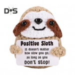 Heegeldatud laisk mini-positiivne laisknukk koos julgustuskaardiga Emotsionaalselt &uuml;lendava toega laisku kinnitav kingitus s&otilde;pradele perele pruun