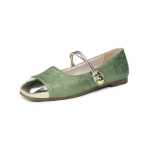 Moodsad Elegantsed 2024 S&otilde;lmega Mugavad Slip-On Naiste Kingad Ballerina Naiste Lamedad &Uuml;marotsalised Nahast Pehme Tald &Uuml;ksikud Kingad Naistele Plus 43 roheline