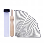 Viltimisn&otilde;elte komplektid puidust k&auml;epidemega n&otilde;elviltimiseks algajatele viltimise stardikomplektid algajatele villase k&auml;sit&ouml;&ouml; jaoks