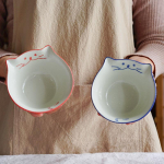 Komplekt 2 tk Joonisfilm Kassikauss Keraamiline Riisikauss Kiisupoja Magustoidukauss Hiina K&ouml;&ouml;k Kastmiskomplekt Ramekiin 4,5 tolli