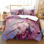 Genshin Impact Yae Miko Voodipesukomplekt &Uuml;heinimese Twin T&auml;iskasvanu Queen King Suurusega Voodikomplekt T&auml;iskasvanu Laste Magamistuba Tekikoti Komplektid 3D Prindiga 70x133cm 2pcs