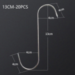 20 tk roostevabast terasest S-kujuline konks t&ouml;&ouml;riist lihuniku liha suitsetamiseks lihunik jahindus kana grill sealiha vorst peekon grillkonks