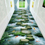 WTEMPO 3D Taim Esik Pikk Vaip Pastoraalne Vaibad Koridor P&otilde;randamatt Pehme Vahek&auml;igu trepid Libisemisvastane W120*H200CM