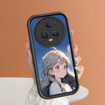 Pehme silikoonist ruudukujuline redelprintimise mustriga telefoni korpus, t&auml;iskaanega kaamera p&otilde;rutuskindel kummist &uuml;mbris Huawei Honori jaoks Honor 70 5G valge