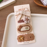 Korea Mood Kohv Soe V&auml;rv Basic Snap Baby Juukselangevad Klambrid Villane Koo Juukseklambrid Juuksen&otilde;elad Lastele T&uuml;drukutele Puuvillane BB-tangid 1