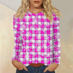 Pikkade varrukatega s&auml;rgid naistele Armsad j&otilde;ulup&uuml;ha tr&uuml;kised graafilised s&auml;rgid, pluusid, vabaaja suured topid Pullover XXXXXL roheline