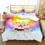 Anime S-Sailor & M-Moon Voodipesukomplekt, Tekikate Tekk Voodikomplekt Tekikate Padjap&uuml;&uuml;r, Kuningas Kuninganna &Uuml;heinimese Suurus Poisid T&uuml;drukud T&auml;iskasvanud EU Twin 135x200cm