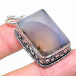 Botswana Agate Handmade 925 Sterling Silver Jewelry Pendant 1.81 c5s27