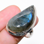 Labradorite Handmade 925 Sterling Silver Jewelry Ring Size 7.5 q7p49
